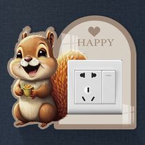 New switch wall sticker creative cute cartoon anti-dirty cover ugly cover socket decorative frame 3d socket protective cover