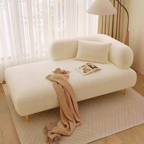 Chaise sofa small apartment recliner living room balcony bedroom rest area fabric internet celebrity new Nordic style