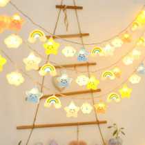 Star small colorful lights flashing string childrens room tent layout decorative lights outdoor camping stalls waterproof atmosphere lights