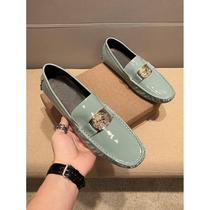 Doudou shoes mens new casual patent leather mens leather shoes high-end luxury British personalized mens shoes trendy mens shoes