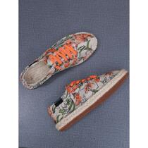 Linen mens shoes new summer breathable fishermans shoes slip-on canvas shoes casual old Beijing cloth shoes for men and women