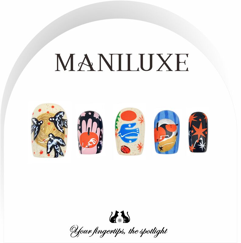 Maniluxe【Naughty Hill】Original Niche Art Illustration Hand-Painted Graffiti High-End Handmade Wearable Nails