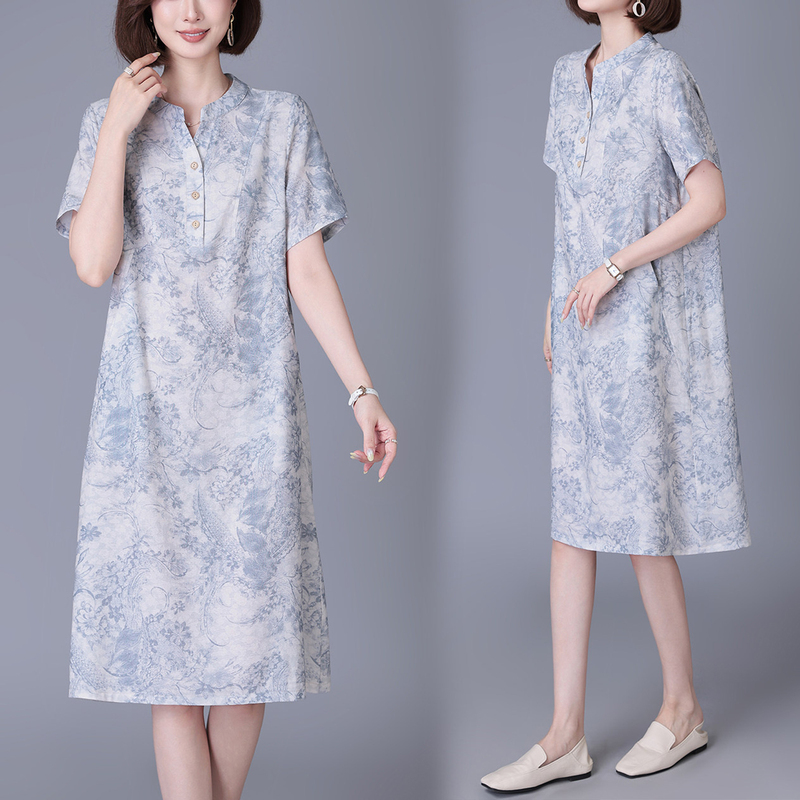 Sun South High-End Tencel Linen Dress for Women, Summer 2026 New Style, Straight-Cut, Elegant and Loose Skirt