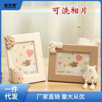 7-inch creative cute photo frame table photo ornaments childrens room desktop photo frame cartoon mouse home decoration chain scale