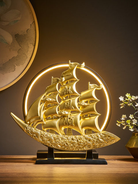 Smooth Sailing Sailboat Ornament, Light Luxury High-End Living Room Tv Cabinet, Wine Cabinet, Office Decoration, 2026 New Model