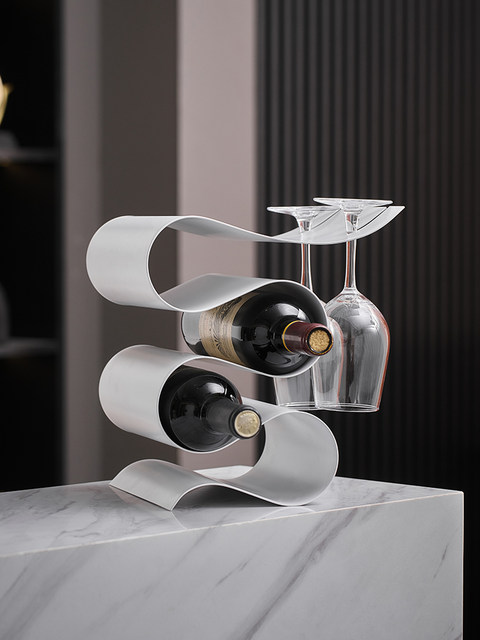 Red Wine Rack Decoration, Light Luxury, High-End, Simple and Modern Sideboard, Wine Rack, Cup Holder, Living Room Wine Cabinet Decoration