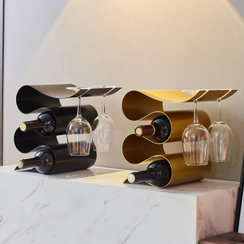 Red Wine Rack Decoration, Light Luxury, High-End, Simple and Modern Sideboard, Wine Rack, Cup Holder, Living Room Wine Cabinet Decoration