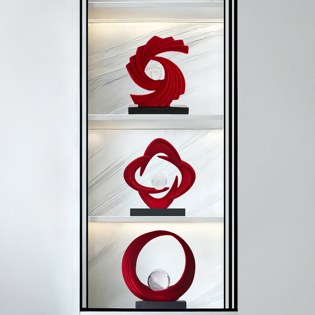 Red ornaments, high-end living room TV cabinet, Christmas decoration, light luxury, high-end entrance hall gift, housewarming gift