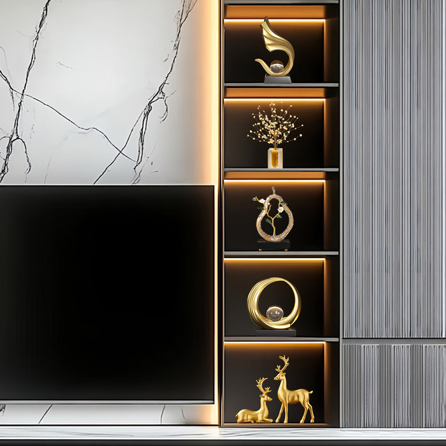 Magnolia Pear Wood Decorative Ornaments Are Light Luxury and High-End, Suitable for Living Room, Wine Cabinet, Tv Cabinet, Entrance Hall, and Entrance Door, with a Grand and Sophisticated Feel