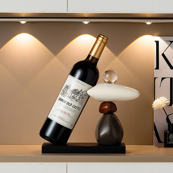 Fortune-Turning Wine Rack Ornament for Living Room, Sideboard, Wine Cabinet Decoration, Wine Rack, Light Luxury High-End Wine Holder