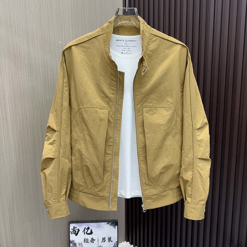 Spring New Vintage Fashion Stand-Up Collar Simple Workwear Jacket Trendy Fashion Outdoor Loose Versatile Commuter Jacket Spring New Vintage Fashion Stand-Up Collar Simple Workwear Jacket Trendy Fashion Outdoor Loose Versatile Commuter Jacket