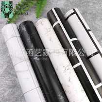 Foreign trade wallpaper self-adhesive waterproof fashion brick pattern marble cement TV background wall covering wallpaper