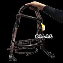 Imported full cowhide water rein set Malaysian horse riding new product 2024