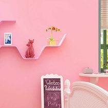 Pink Morandi non-woven fabric pure color macaron warm princess childrens room wallpaper girls brushed wallpaper