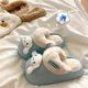 Cute Kt Cat Plush Cotton Slippers for Women 2025 New Winter Home and Outdoor Wear Non-Slip Fleece-Lined Thick Warm Cotton Shoes