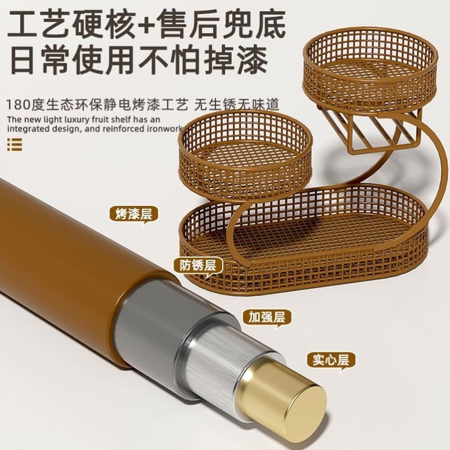 Fruit Basket Storage Rack Fruit Tray Home Living Room Coffee Table Desktop Storage Rack Multi-Layer Fruit Basket Snack Display Tray