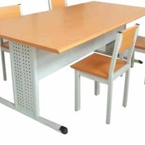 Steel-wood reading table library chair reading room table and chair combination reading table steel bookshelf school training table