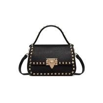 Dingxuan Womens Metal Stud Shoulder Bag
