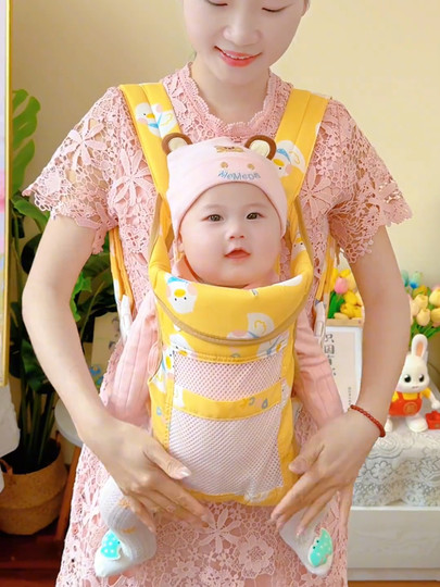 背带婴儿小月龄宝宝外出简易抱娃神器前后两用四季多功能轻便背袋