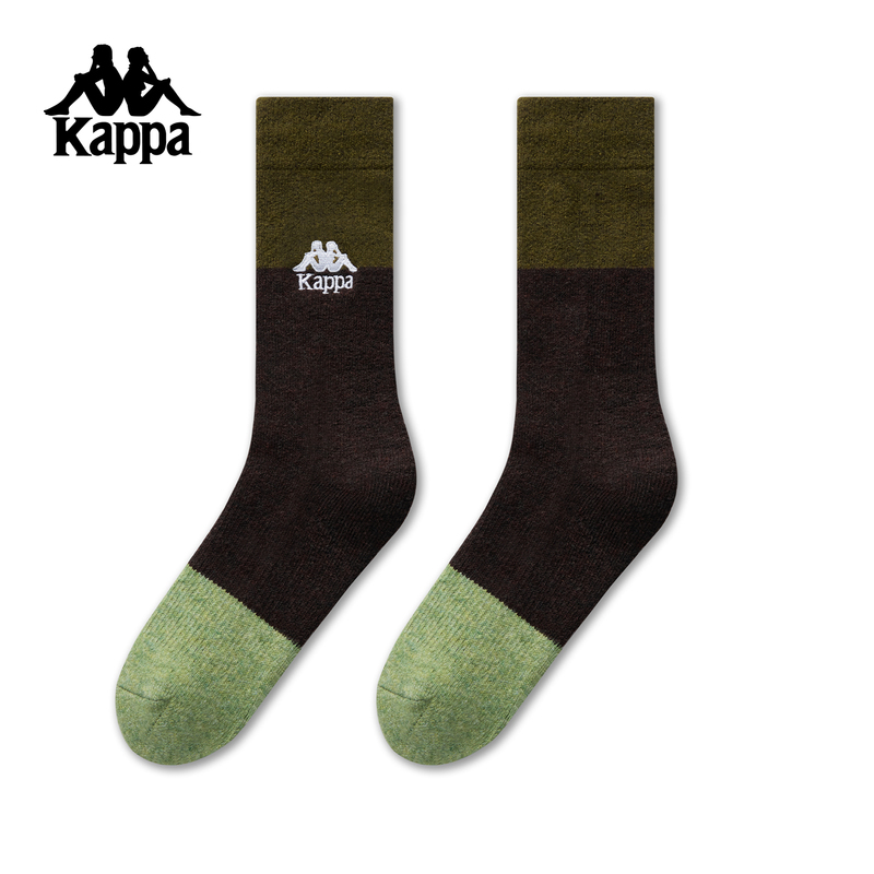 Kappa Sports Casual Socks for Women 2025 New Autumn and Winter Socks Color-Blocked Long Socks Casual Socks Men's Socks