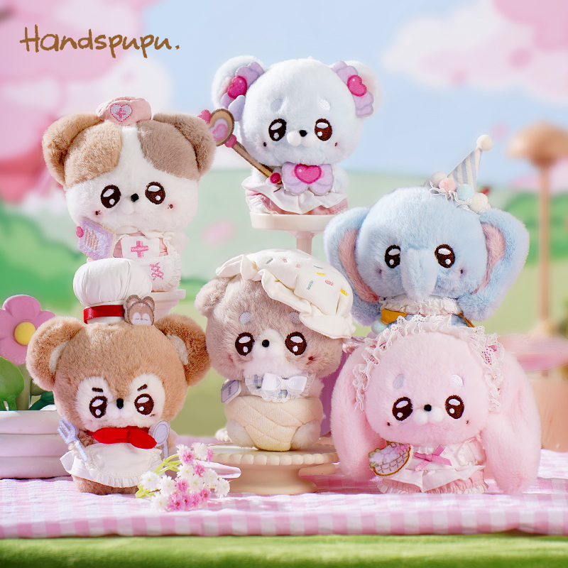 Abfun Plush Doll Handspupu Pendant Stuffed Toy Rabbit Cat Cute Doll Birthday Gift for Girls Abfun Plush Doll Handspupu Pendant Stuffed Toy Rabbit Cat Cute Doll Birthday Gift for Girls
