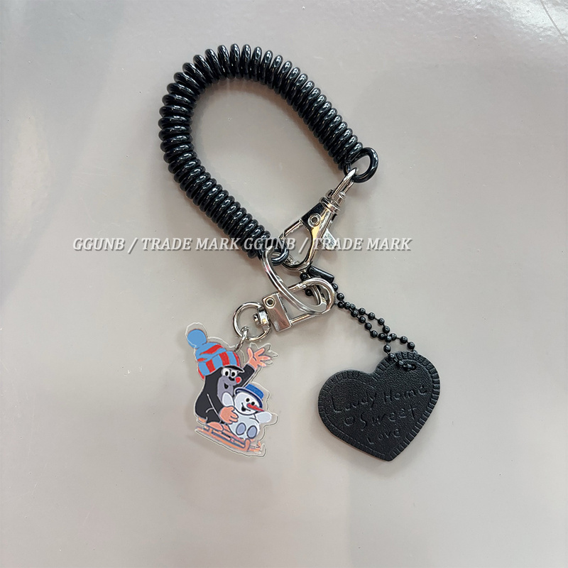 Ski Mole Anti-Loss Spring Rope Keychain Retractable Phone Cord Bag Wrist Lanyard Elastic Keychain Ski Mole Anti-Loss Spring Rope Keychain Retractable Phone Cord Bag Wrist Lanyard Elastic Keychain