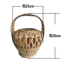 Warming traditional charcoal supplies earthen basin hand stove bamboo old yellow bamboo fire cage wedding drying stove bamboo braided heating