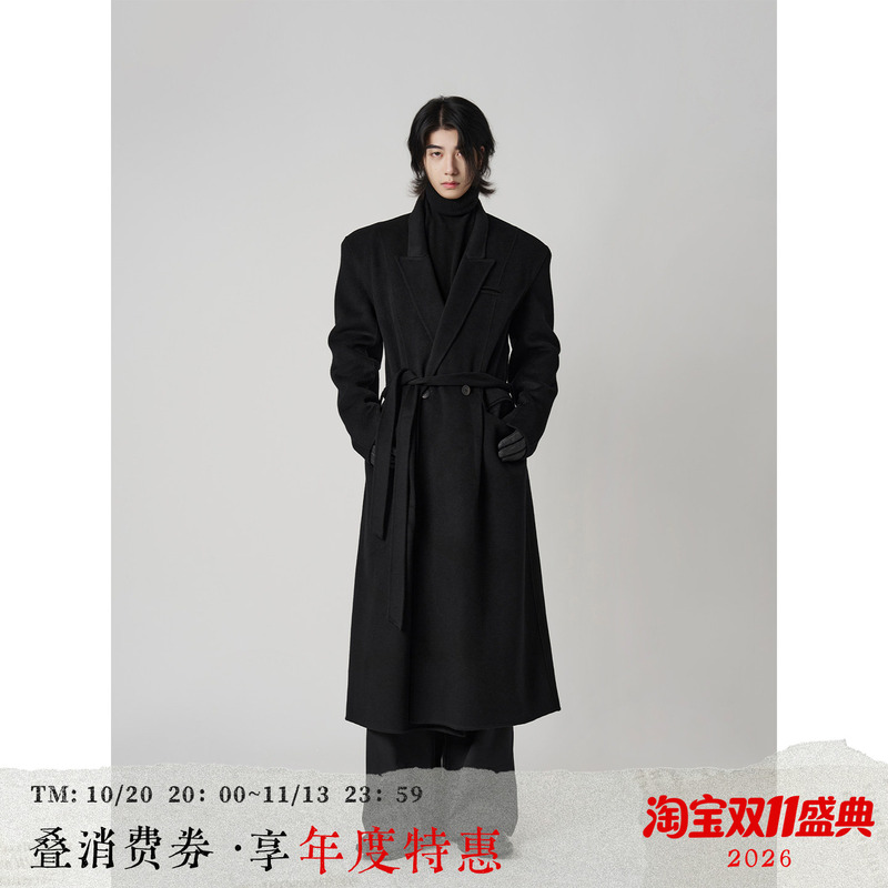 Balitone "Hamilton" Original Fish-Mouth Collar 100% Wool Handmade Double-Sided Woolen Coat for Men Balitone "Hamilton" Original Fish-Mouth Collar 100% Wool Handmade Double-Sided Woolen Coat for Men