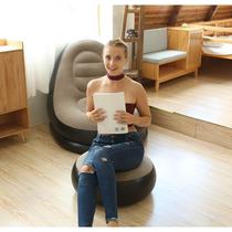 Gold medal lazy inflatable sofa folding leisure lounge chair balcony inflatable sofa bed nap chair flocked sofa beach