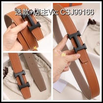 (Deposit) Summer New Style Belt Mens Classic Letter Golden Stripe Head Double-sided Genuine Leather Belt Master