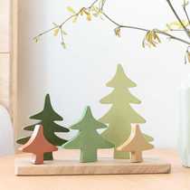 A Ying Cream Style Nordic Bookshelf Decoration Home Cabinet Bedroom Workstation Childrens Room Cute Wooden Ornaments