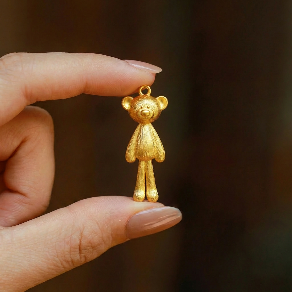 大长腿拉丝小熊吊坠石膏模具首饰模具打金模具金银加工模具