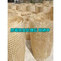 Decoration ceiling bamboo mat hollow bamboo woven wall decoration material B&B farmhouse carbonized bamboo mat handmade customization