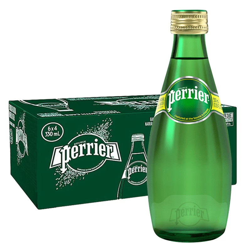 Французская импортированная минеральная вода Songjia Perrier с маленькой цветной бутылкой, газированная вода 500 мл*6/24 бутылей