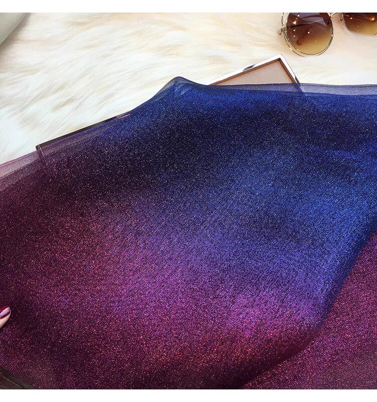 New Spring and autumn Korean style for ladies, jacquard satin, silk-like gradient scarf, fashionable and elegant scarf, shawl, beach blouse, Yiwu Wholesale Network pic 16