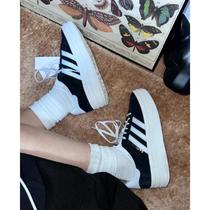 Counter clover womens shoes thick-soled sneakers womens platform shoes lisa same style retro black and white HQ6893