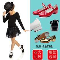 New style of tap dance shoes for girls children and adults straight-soled tap dance shoes gold silver white red and black optional