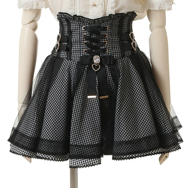 Только юбки [Pink Domestic Ready Stock] Xiaozhu Ridai lizlisa двусторонняя кожаная пряжка юбка