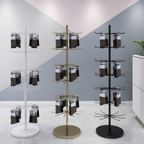 Socks display rack necklace jewelry jewelry mobile phone lipstick mask rack slippers floor shelf rotating transfer Rong Xiaorong