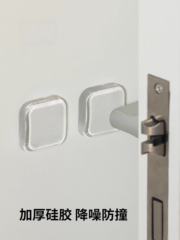 Door Handle Anti-Collision Pad, Transparent Door Stop, Wall Anti-Collision Pad Behind the Door, Cabinet Door Buffer Pad, Refrigerator Anti-Collision Sticker