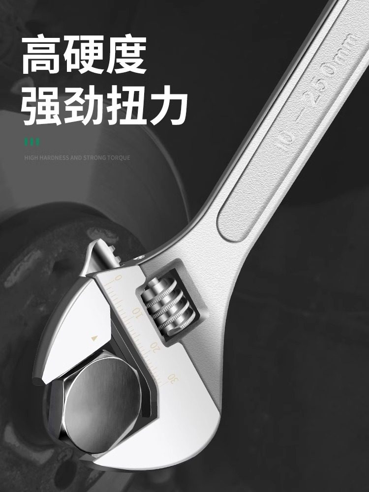 Industrial-Grade Adjustable Wrench Set, Universal Wrench, Imported Large-Opening Wrench, Multi-Functional Set, Small Wrench
