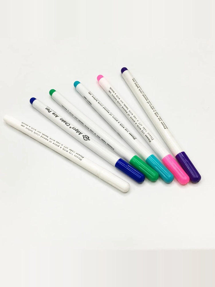 D212 Erasable Line Drawing Water-Soluble Fabric Cutting Marking Pen for Clothing, Special Point Marker with Automatic Fading for Tailors