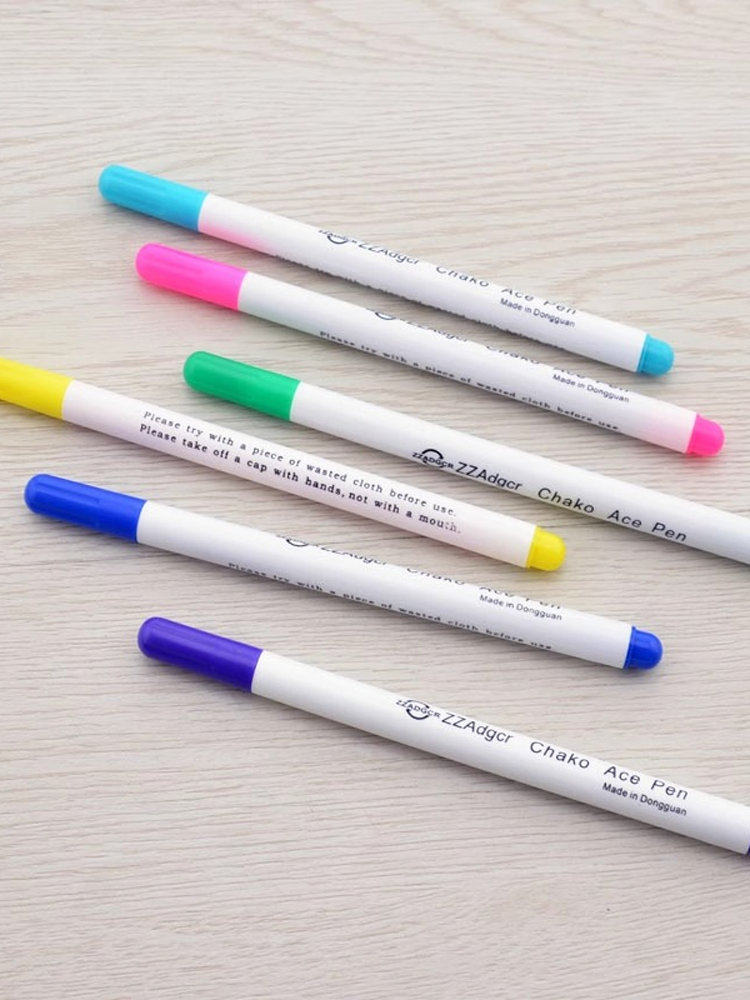 D212 Erasable Line Drawing Water-Soluble Fabric Cutting Marking Pen for Clothing, Special Point Marker with Automatic Fading for Tailors