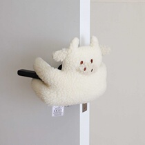 ins childrens anti-hand pinch safety door clip internet celebrity cute woolen bear door card childrens room decoration protective supplies