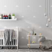 Nordic style wallpaper ins blue sky and white clouds childrens room boy girl room bedroom princess background wall wallpaper