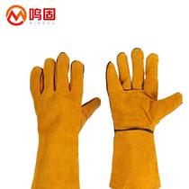 Minggu welding gloves industrial welding anti-flame retardant heat insulation thickened welding gloves anti-scalding wear-resistant heat insulation gloves 1
