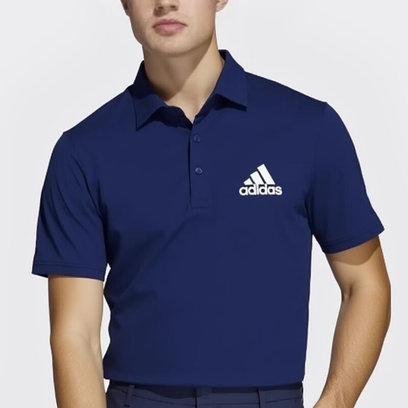 Adidas Gm3597 Golf Polo Shirt Tennis Quick-Dry Sports Short-Sleeve Turn-Down Collar Men's