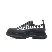 (Deposit) Fashion big name] UEEN mens Tread Slick black bottom graffiti style loo thick bottom casual