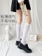 黑色天鹅绒过膝袜jk袜奶白色日系袜子薄款性感女大小腿袜长筒丝袜