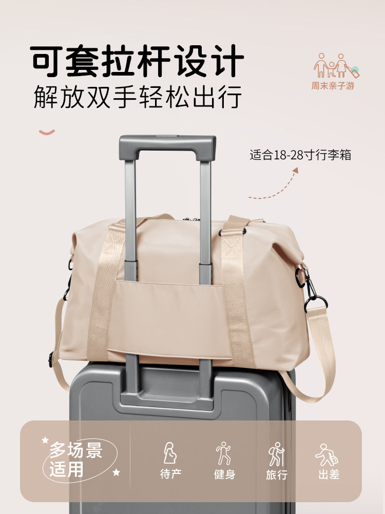 Maternity Storage Bag, Short-Distance Travel Bag, Lightweight Portable Handbag for Women, Large-Capacity Business Trip Luggage Bag, Travel and Boarding Bag